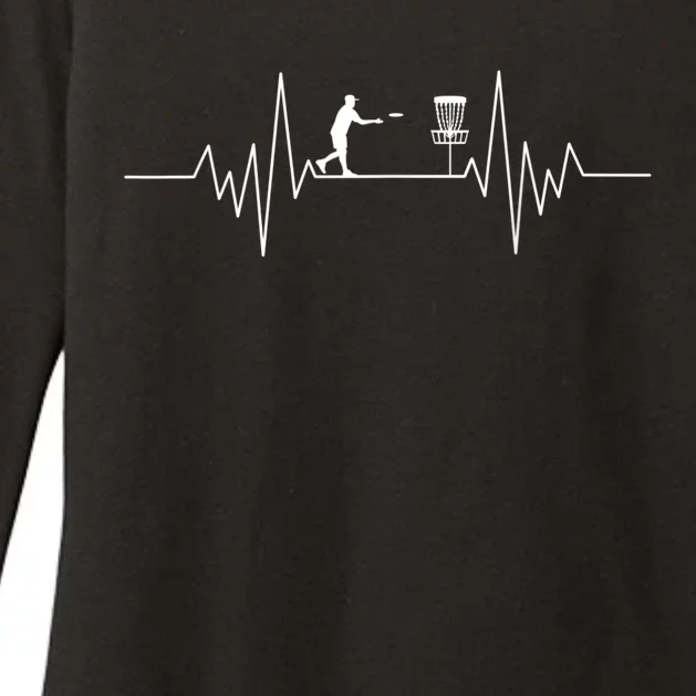 Disc Golf Heartbeat Design For A DiscGolf Player Womens CVC Long Sleeve Shirt