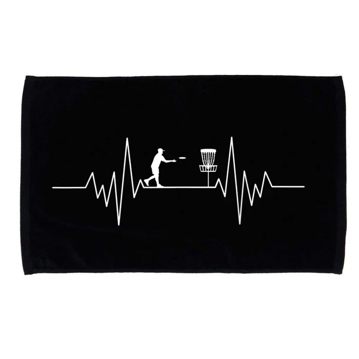 Disc Golf Heartbeat Design For A DiscGolf Player Microfiber Hand Towel