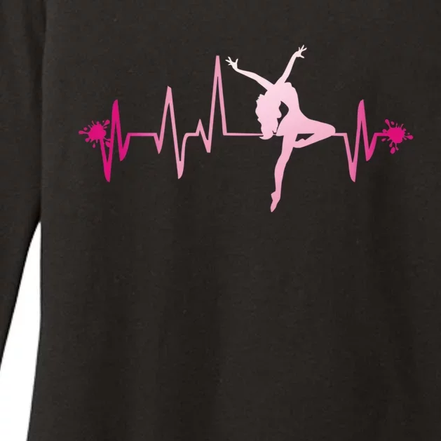 Dance Girl Heart Beat Gift Dancing Dancer Ballet Gift Womens CVC Long Sleeve Shirt