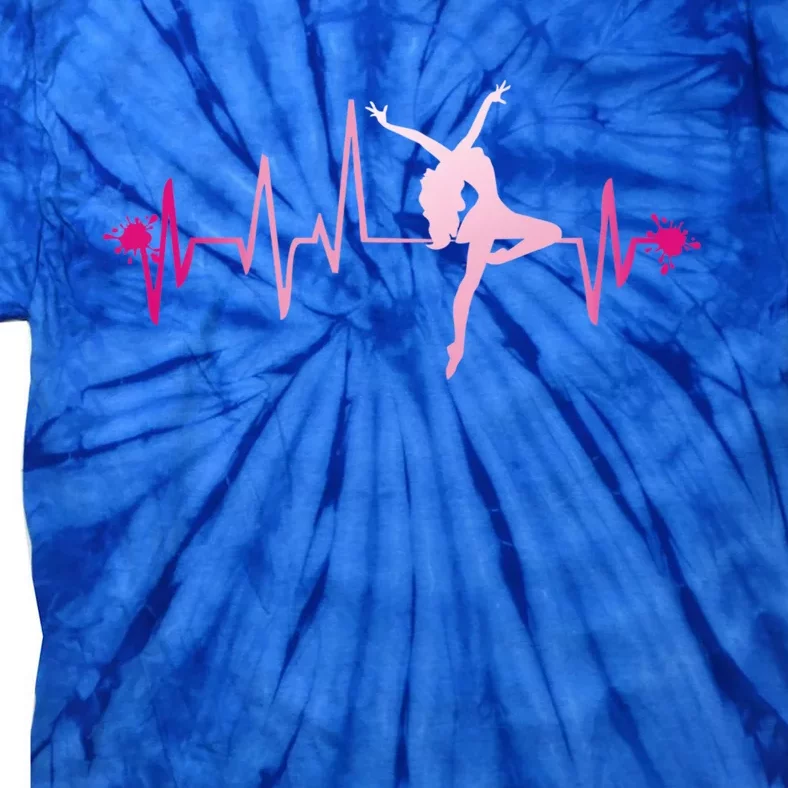 Dance Girl Heart Beat Gift Dancing Dancer Ballet Gift Tie-Dye T-Shirt