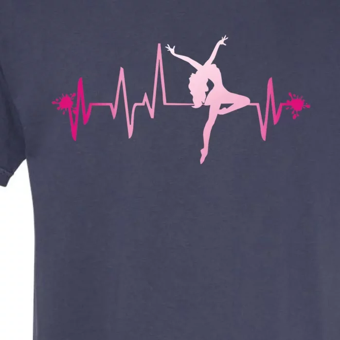 Dance Girl Heart Beat Gift Dancing Dancer Ballet Gift Garment-Dyed Heavyweight T-Shirt