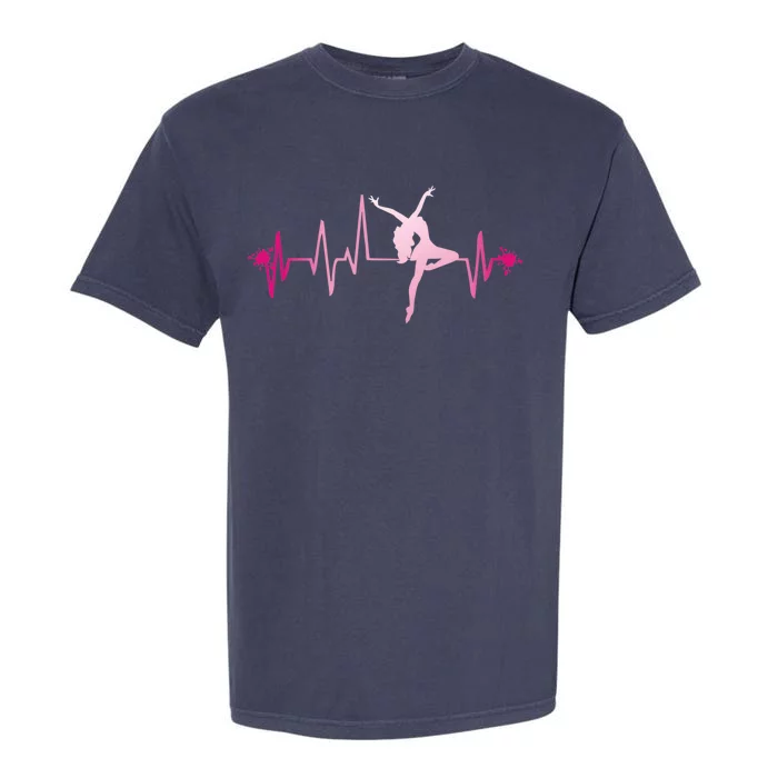 Dance Girl Heart Beat Gift Dancing Dancer Ballet Gift Garment-Dyed Heavyweight T-Shirt