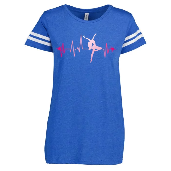 Dance Girl Heart Beat Gift Dancing Dancer Ballet Gift Enza Ladies Jersey Football T-Shirt