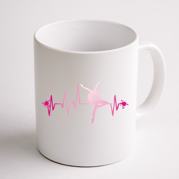 Dance Girl Heart Beat Gift Dancing Dancer Ballet Gift Front & Back Coffee Mug