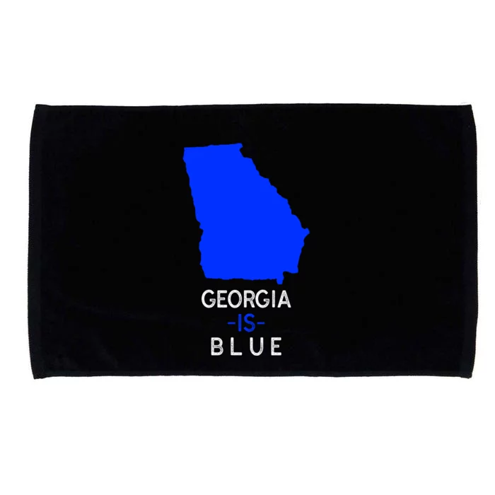 Democrat Georgia Is Blue Funny Political Biden Supporter Gift Microfiber Hand Towel