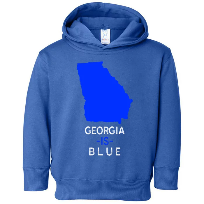 Democrat Georgia Is Blue Funny Political Biden Supporter Gift Toddler Hoodie