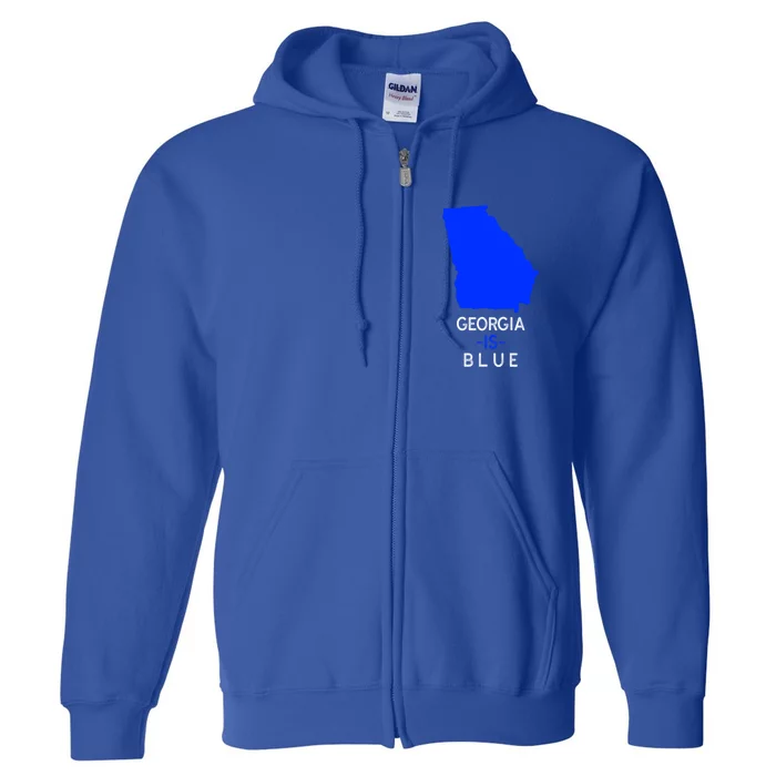 Democrat Georgia Is Blue Funny Political Biden Supporter Gift Full Zip Hoodie