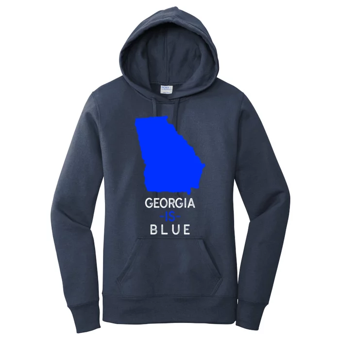 Democrat Georgia Is Blue Funny Political Biden Supporter Gift Women's Pullover Hoodie