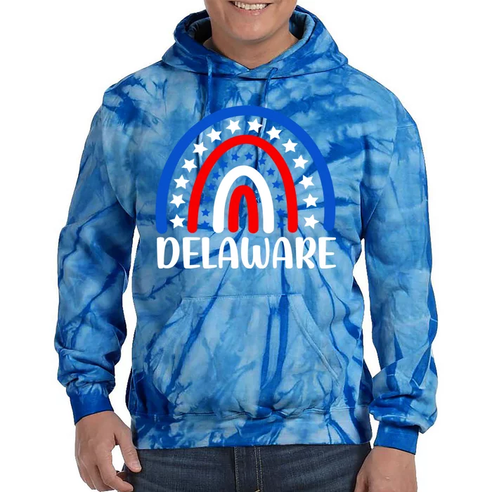 Delaware Gift I Love Delaware Usa Gift Tie Dye Hoodie