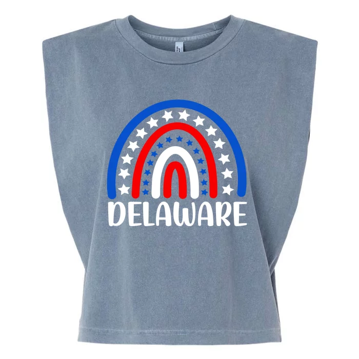 Delaware Gift I Love Delaware Usa Gift Garment-Dyed Women's Muscle Tee