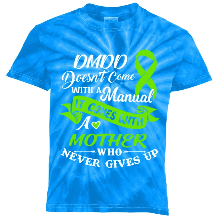 Dmdd Gift It Comes With A Mother Who Never Gives Up Ribbon Gift Kids Tie-Dye T-Shirt