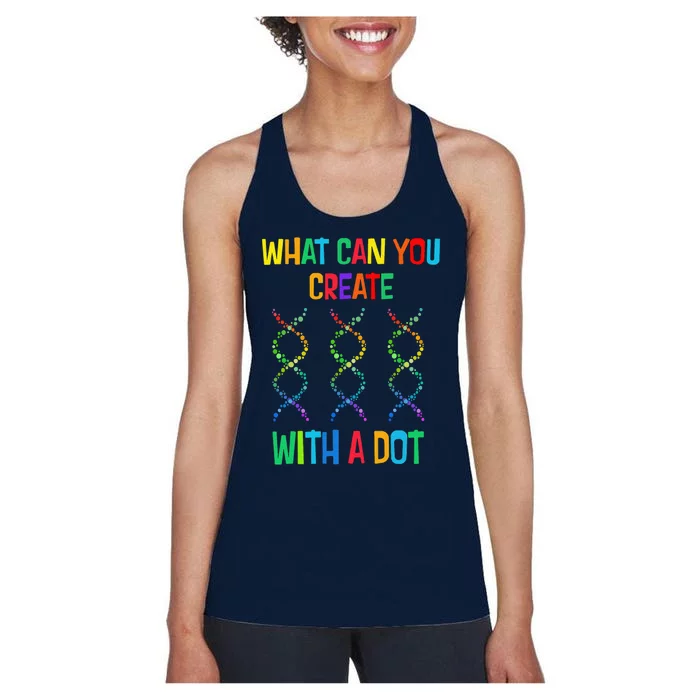 DNA Gen Inspired By Polka Dot What Can You Create Dot Day Women's Racerback Tank