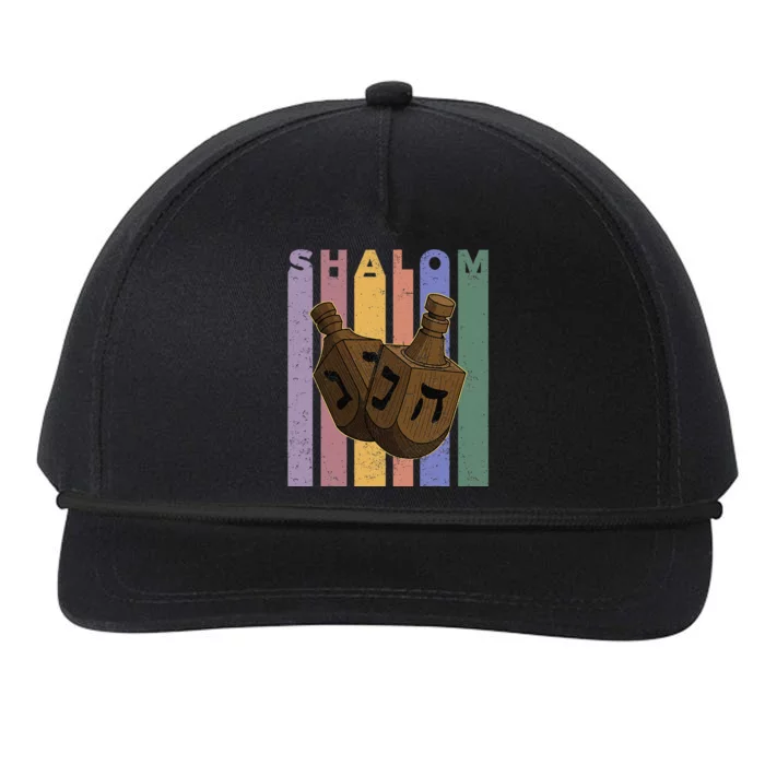 Dreidel Game Jews Hanukkah Gambling Toy Israel Hebrew Dreydl Snapback Five-Panel Rope Hat