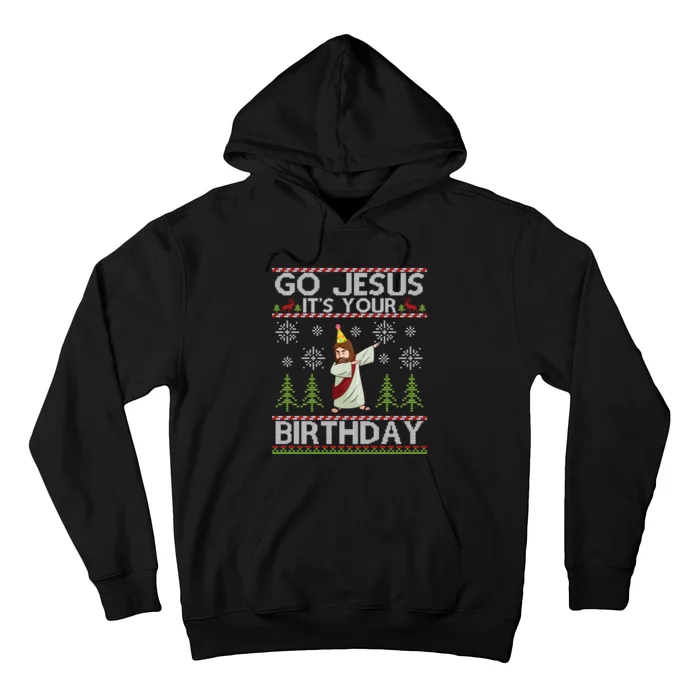 Dabbing Go Jesus ItS Your Birthday Merry Christmas Day Hoodie