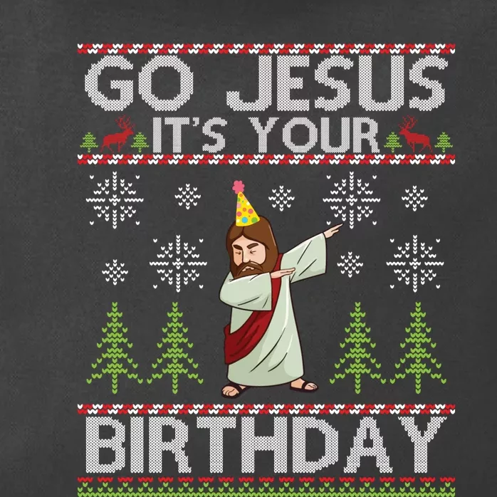 Dabbing Go Jesus ItS Your Birthday Merry Christmas Day Zip Tote Bag