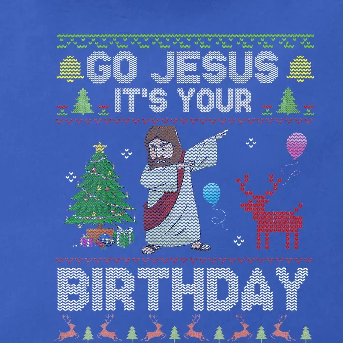 Dabbing Go Jesus Its Your Birthday Merry Christmas Day Zip Tote Bag