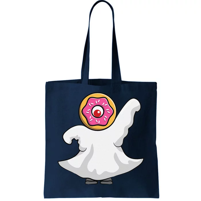 Donut Ghost Lazy Halloween Costume Funny Dessert Food Lover Tote Bag