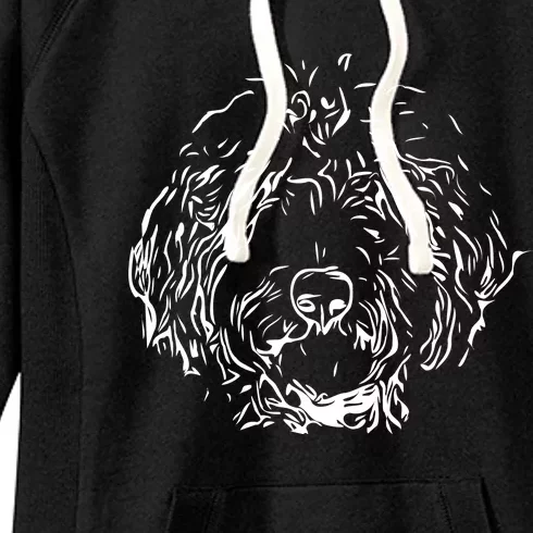 Doodles Goldendoodle Labradoodle Line Drawing Gift Women's Fleece Hoodie