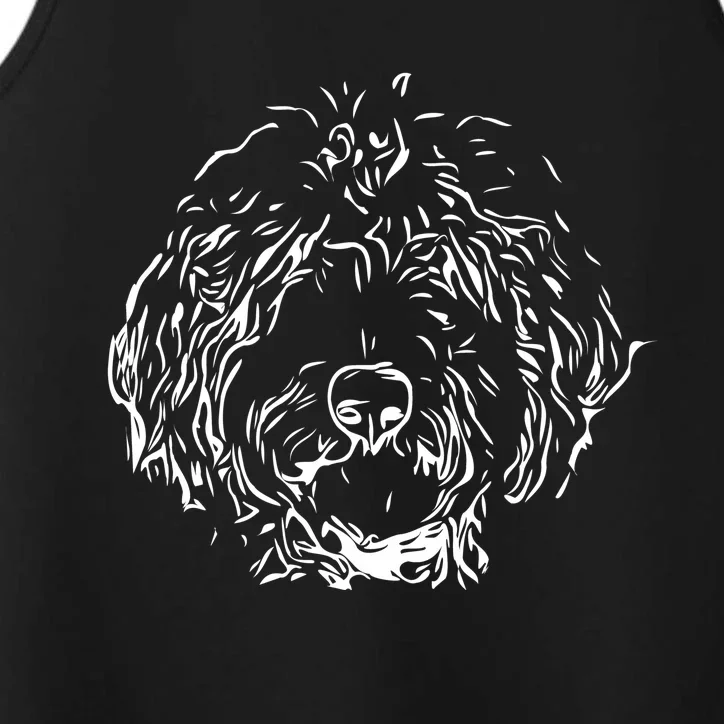 Doodles Goldendoodle Labradoodle Line Drawing Gift Performance Tank