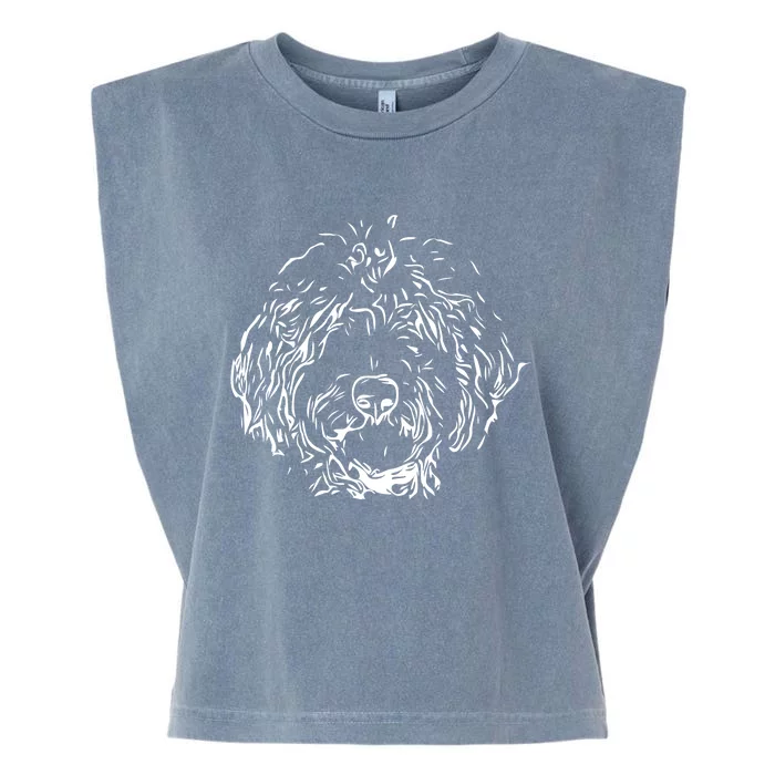 Doodles Goldendoodle Labradoodle Line Drawing Gift Garment-Dyed Women's Muscle Tee