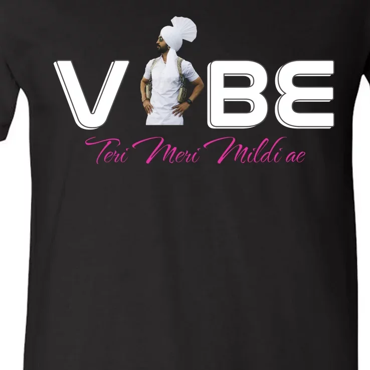 Diljit Goat Lover Funny Vibe Meri V-Neck T-Shirt