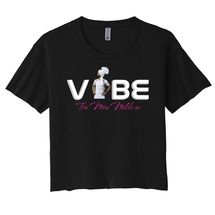 Diljit Goat Lover Funny Vibe Meri Women's Crop Top Tee