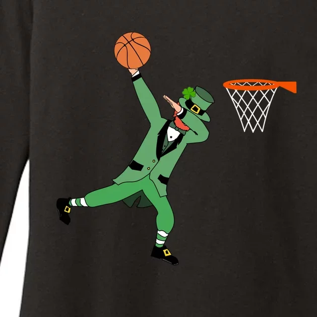 Dunking Green Leprechaun Basketball St Patricks Day Gift Great Gift Womens CVC Long Sleeve Shirt