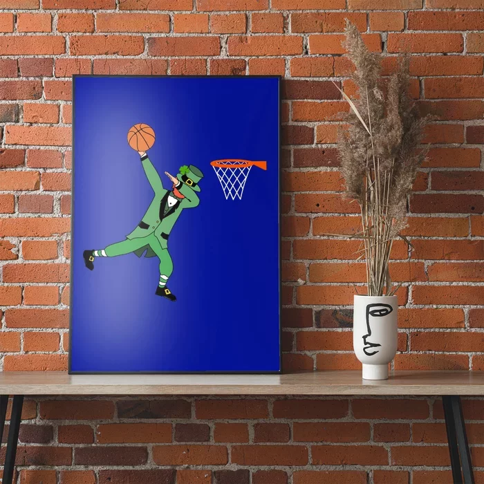 Dunking Green Leprechaun Basketball St Patricks Day Gift Great Gift Poster