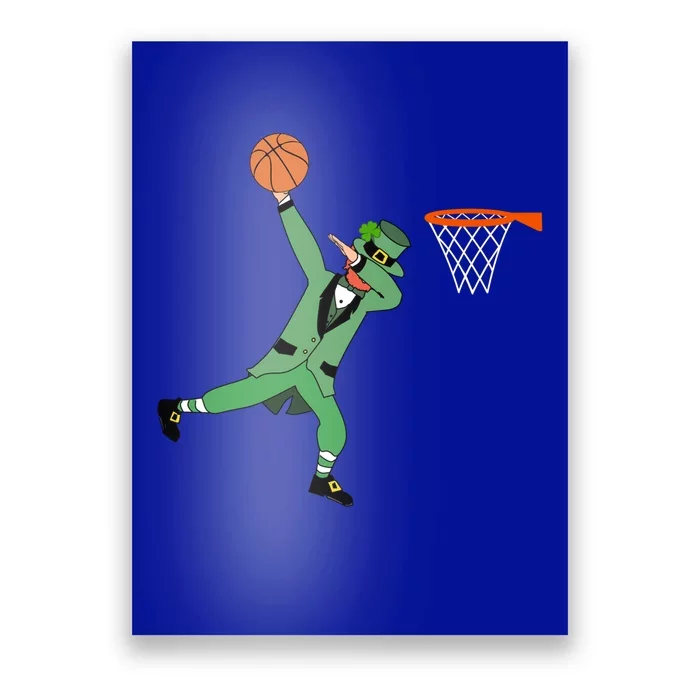 Dunking Green Leprechaun Basketball St Patricks Day Gift Great Gift Poster