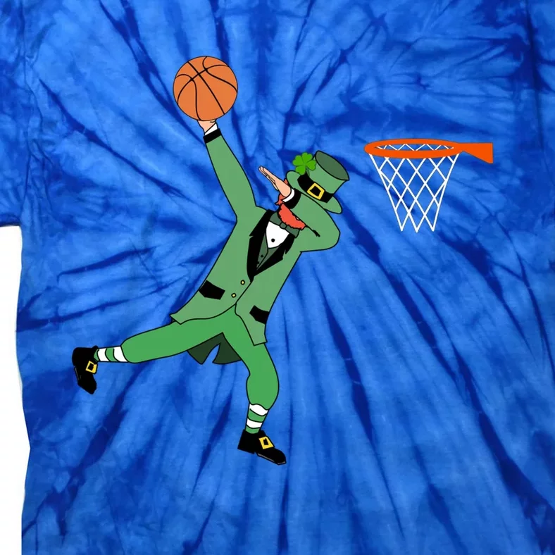 Dunking Green Leprechaun Basketball St Patricks Day Gift Great Gift Tie-Dye T-Shirt