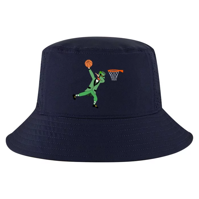 Dunking Green Leprechaun Basketball St Patricks Day Gift Great Gift Cool Comfort Performance Bucket Hat