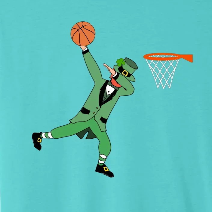 Dunking Green Leprechaun Basketball St Patricks Day Gift Great Gift ChromaSoft Performance T-Shirt