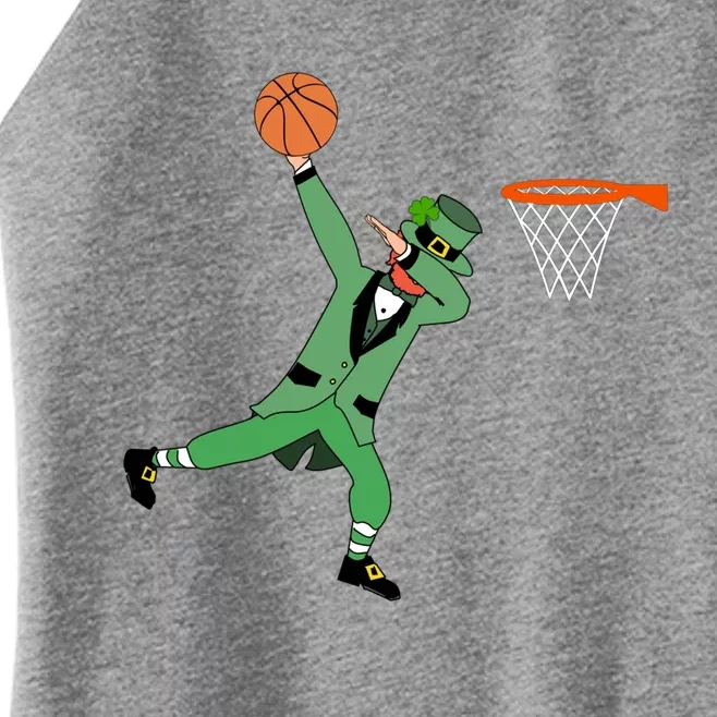 Dunking Green Leprechaun Basketball St Patricks Day Gift Great Gift Women’s Perfect Tri Rocker Tank