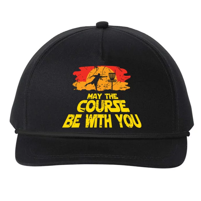 Disc Golf May The Course Be With You Trendy Golf Snapback Five-Panel Rope Hat