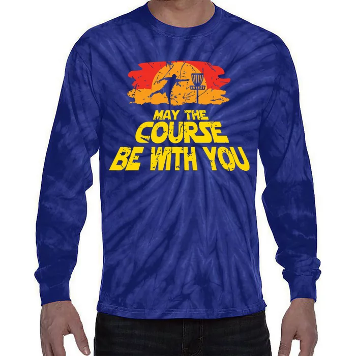 Disc Golf May The Course Be With You Trendy Golf Tie-Dye Long Sleeve Shirt