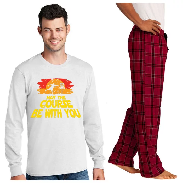 Disc Golf May The Course Be With You Trendy Golf Long Sleeve Pajama Set