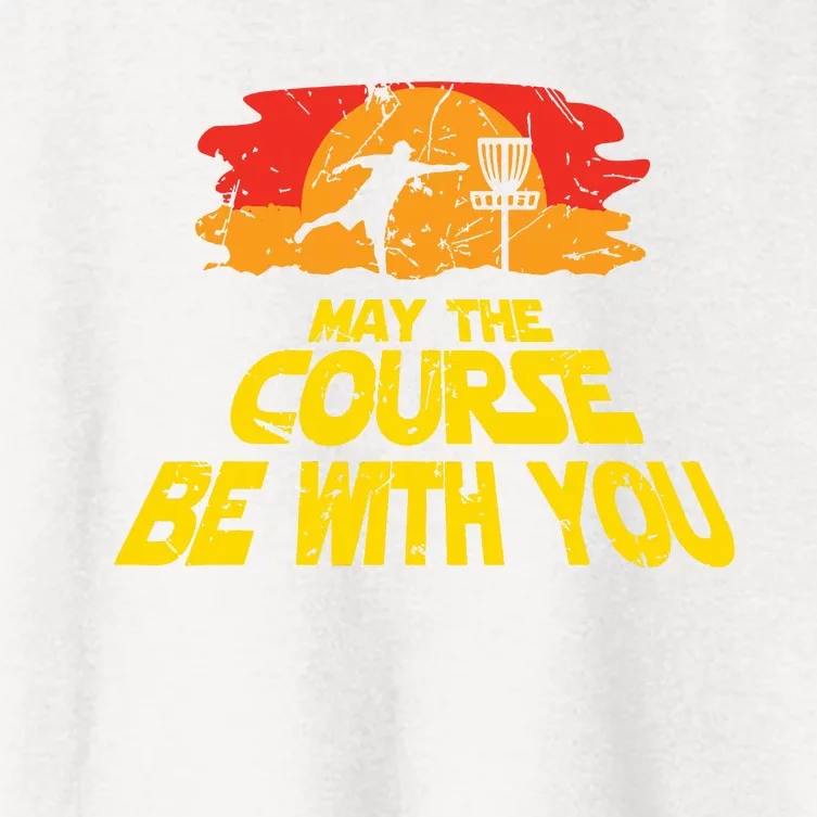 Disc Golf May The Course Be With You Trendy Golf Women's Crop Top Tee