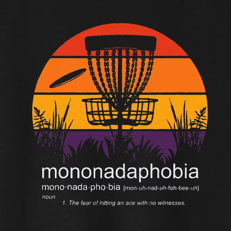 Disc Golf Mononadaphobia funny disk golf Women's Crop Top Tee