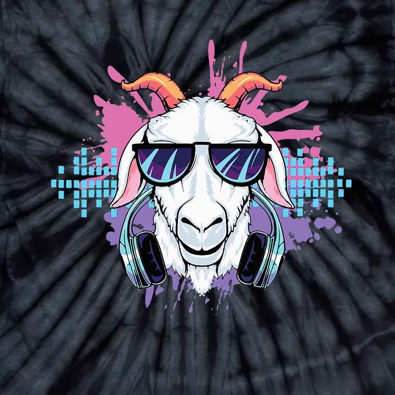 Dj Goat Music Electronic Goat Headphones House Trance Lover Tie-Dye T-Shirt