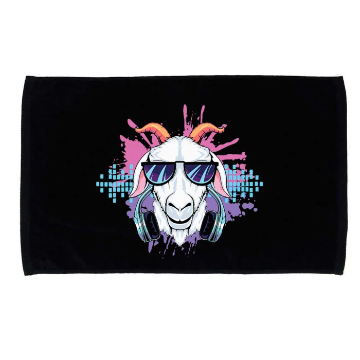 Dj Goat Music Electronic Goat Headphones House Trance Lover Microfiber Hand Towel