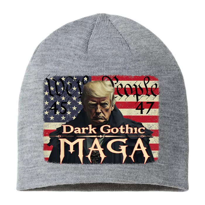 Dark Gothic Maga Trump 2024 For President Vote Trump 45 47 8 1/2in Sustainable Knit Beanie