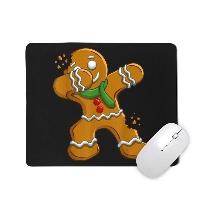 Dabbing Gingerbread Man Shirt Dab Gift Funny Christmas Mousepad