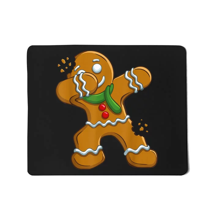 Dabbing Gingerbread Man Shirt Dab Gift Funny Christmas Mousepad