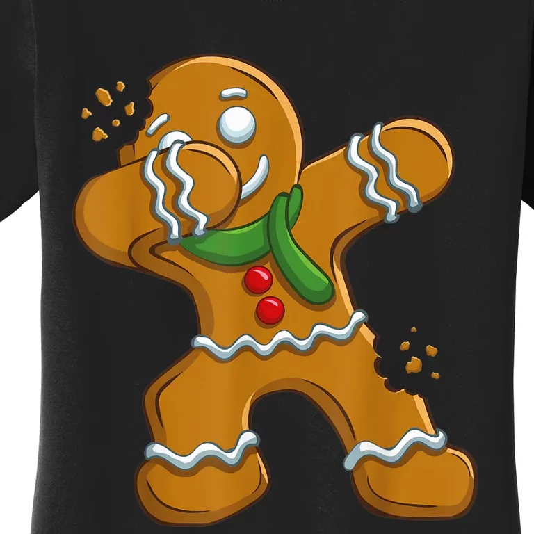 Dabbing Gingerbread Man Shirt Dab Gift Funny Christmas Women's T-Shirt