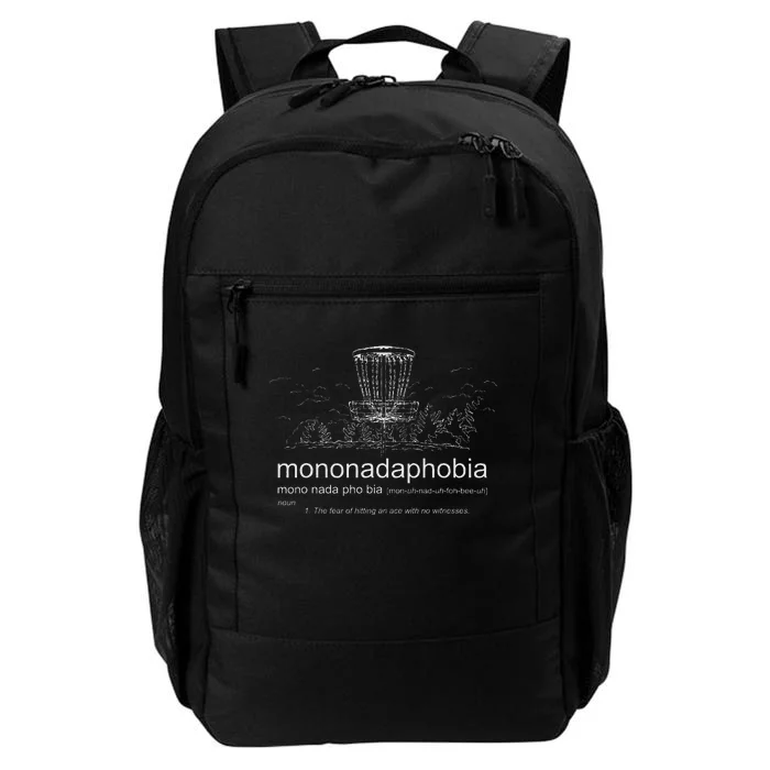 Disc Golf Mononadaphobia funny disk golf Daily Commute Backpack