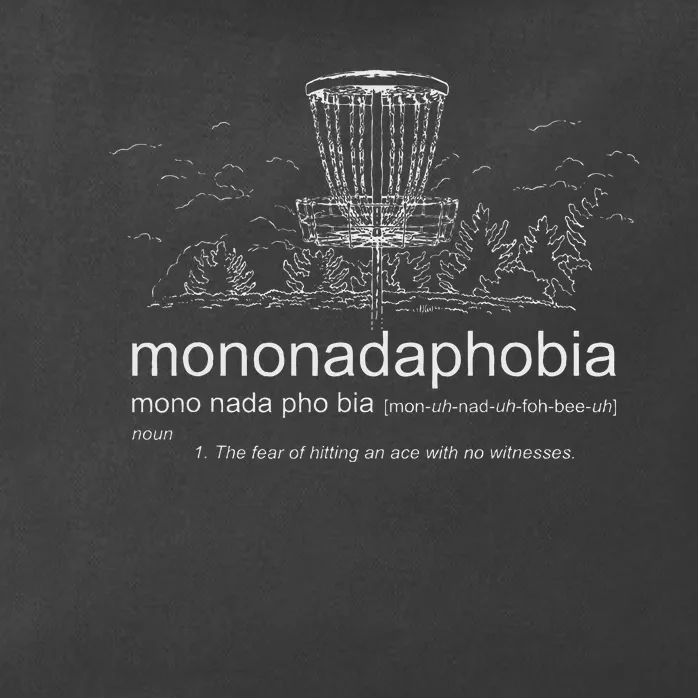 Disc Golf Mononadaphobia funny disk golf Zip Tote Bag