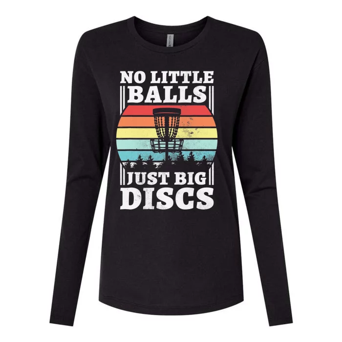 Disc Golf No Little Balls Just Big Discs Womens Cotton Relaxed Long Sleeve T-Shirt