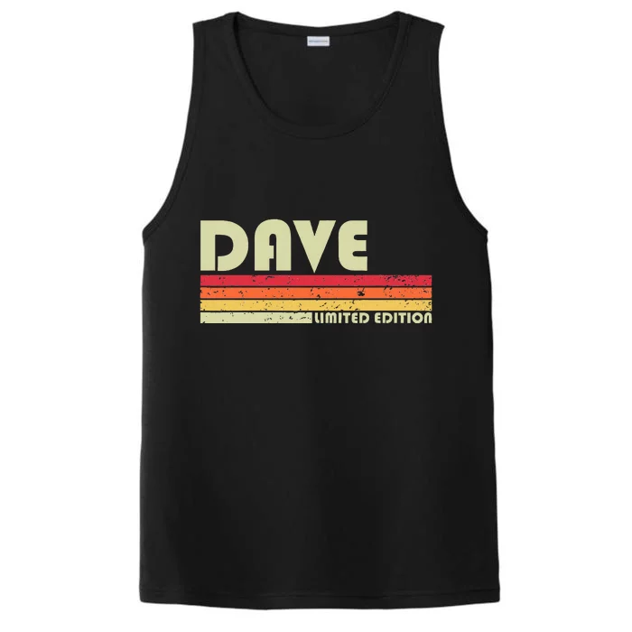 Dave Gift Name Personalized Funny Retro Vintage Birthday Performance Tank