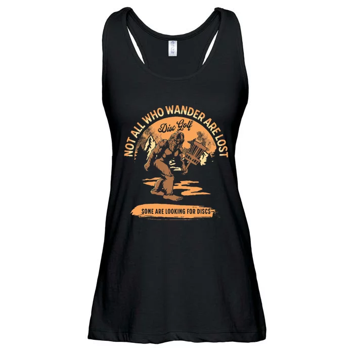 Disc Golf Not All Who Wander Are Lost Ladies Essential Flowy Tank