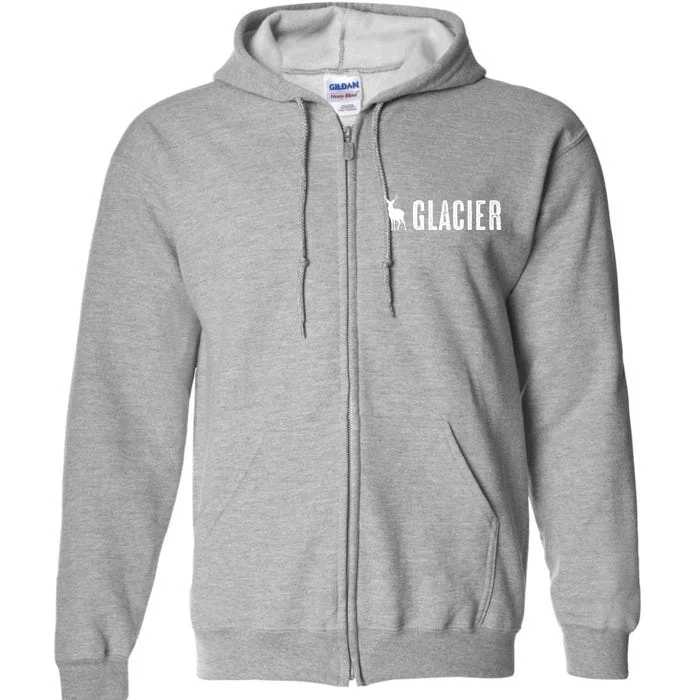 Deer Glacier National Park Full Zip Hoodie